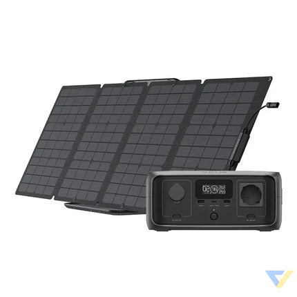 Set: EcoFlow River 3 UPS power station + 110W photovoltaic panel. Power stations