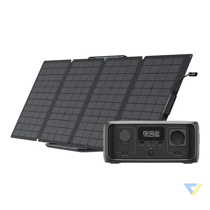 Set: EcoFlow River 3 UPS power station + 110W photovoltaic panel. Power stations