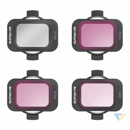 Set of 4 filters Sunnylife MCUV ND8/16/32 for DJI Avata 2 Filters for drones