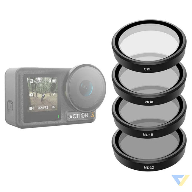 Set of 4 TELESIN CPL/ND8/ND16/ND32 filters for DJI Osmo Action 3 / 4 / 5 For sports cameras