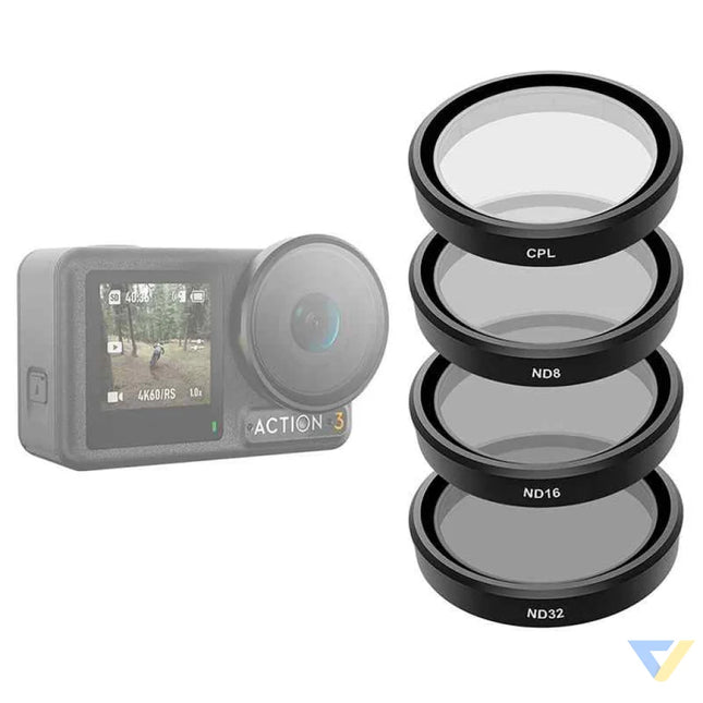 Set of 4 TELESIN CPL/ND8/ND16/ND32 filters for DJI Osmo Action 3 / 4 / 5 For sports cameras