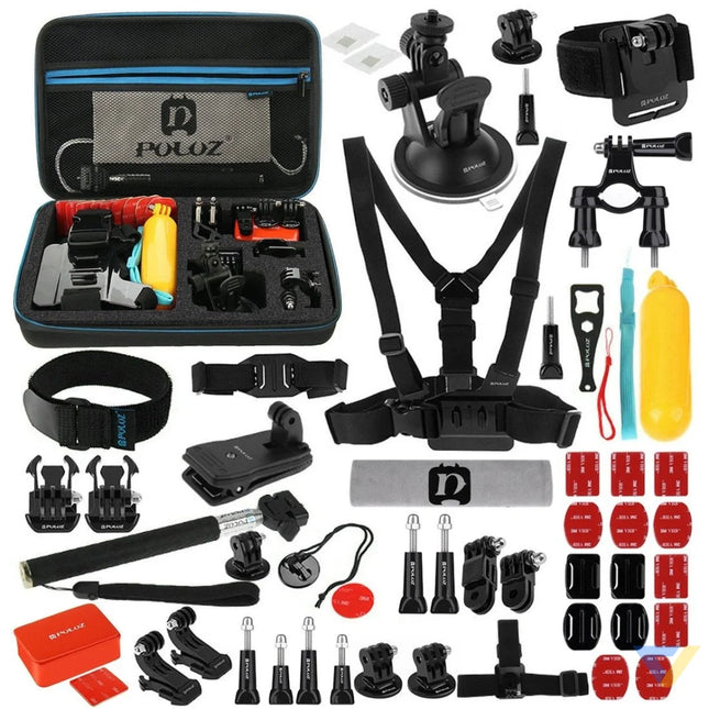 Set of 53 Puluz accessories for sports cameras PKT09 Sets