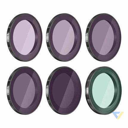 Set of 6 filters Freewell for DJI Action 4 For sports cameras