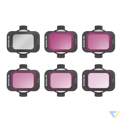 Set of 6 filters Sunnylife MCUV ND8/16/34/64/128 for DJI Avata 2 Filters for drones