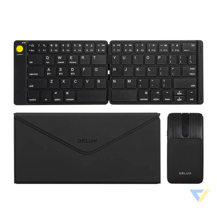 Set Wireless foldable Keyboard Delux KF10 and mouse MF10PR Sets