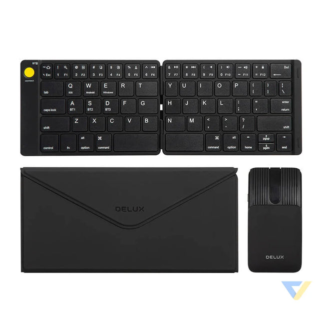 Set Wireless foldable Keyboard Delux KF10 and mouse MF10PR Sets