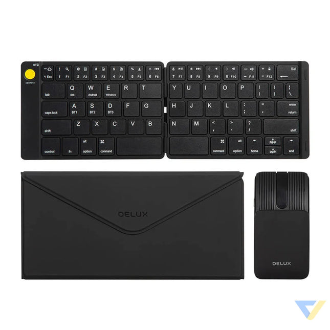 Set Wireless foldable Keyboard Delux KF10 and mouse MF10PR Sets