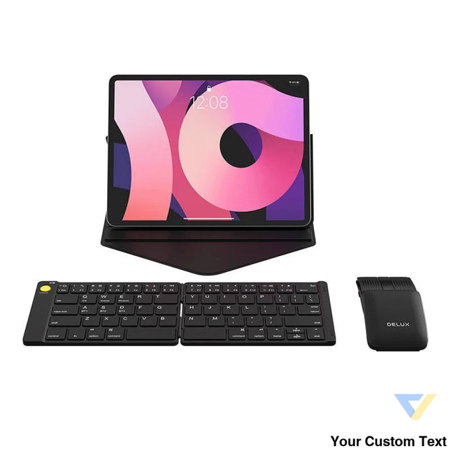 Set Wireless foldable Keyboard Delux KF10 and mouse MF10PR Sets