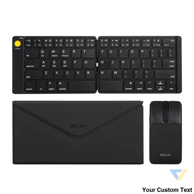 Set Wireless foldable Keyboard Delux KF10 and mouse MF10PR Sets