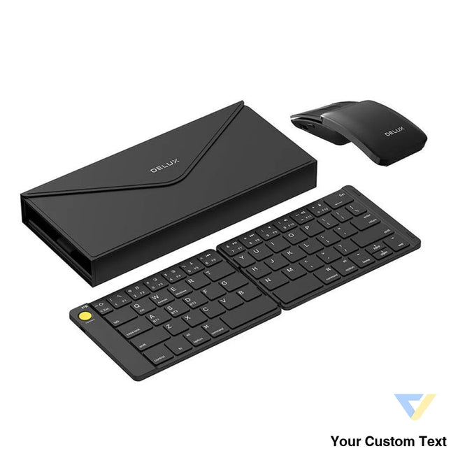 Set Wireless foldable Keyboard Delux KF10 and mouse MF10PR Sets