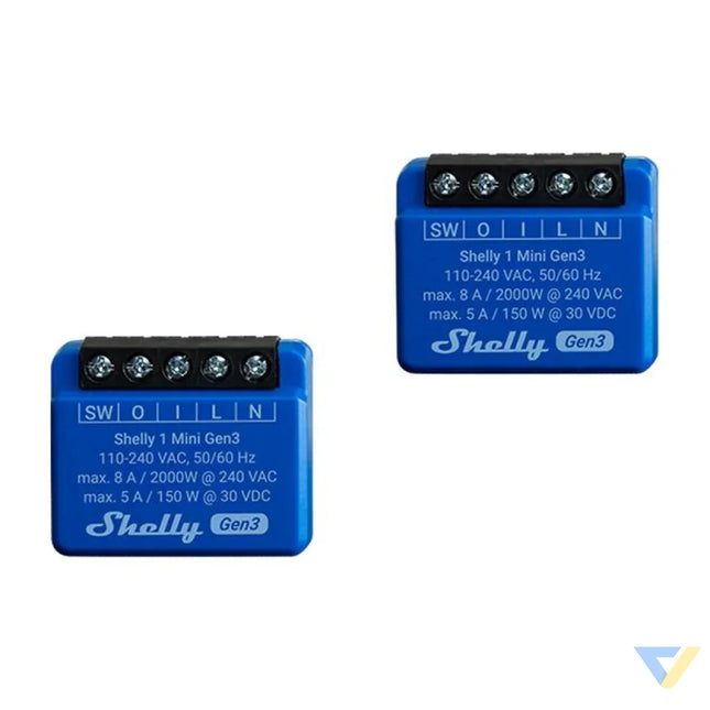 Shelly 1 Mini Gen3 Set of 2 Controllers WiFi/Bluetooth Smart controllers