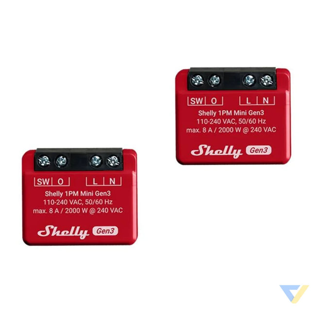 Shelly 1PM Mini Gen3 Set of 2 Controllers WiFi/Bluetooth Smart controllers