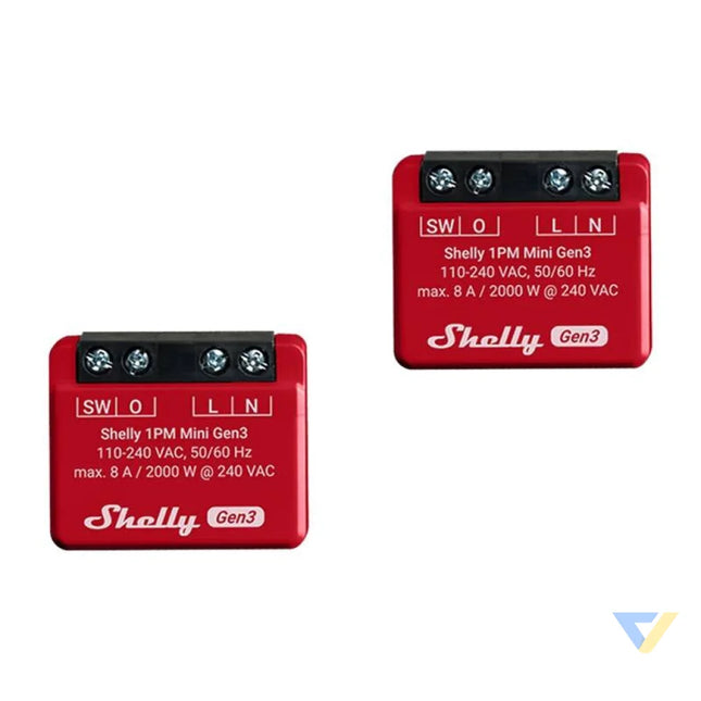 Shelly 1PM Mini Gen3 Set of 2 Controllers WiFi/Bluetooth Smart controllers