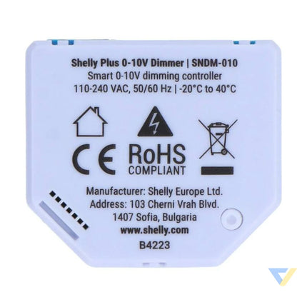 Shelly Plus 10V Light Dimmer WiFi/Bluetooth Smart controllers