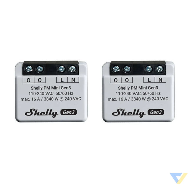 Shelly PM Mini Gen3 Set of 2 Controllers WiFi/Bluetooth Smart controllers