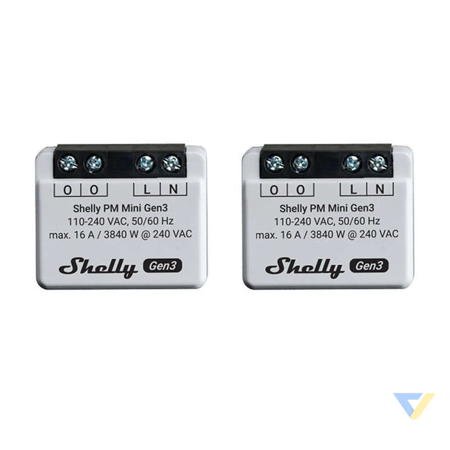 Shelly PM Mini Gen3 Set of 2 Controllers WiFi/Bluetooth Smart controllers