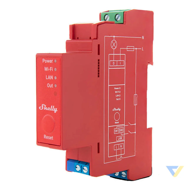 Shelly Pro 1PM DIN Rail Switch with Power measurement 1 channel WiFi/LAN Smart controllers