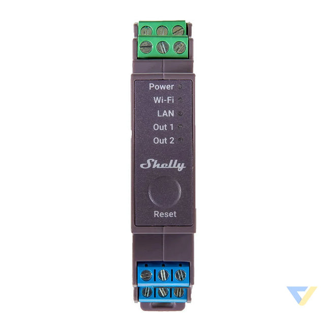 Shelly Pro 2 DIN Rail 2 channel Relay WiFi/LAN Smart controllers