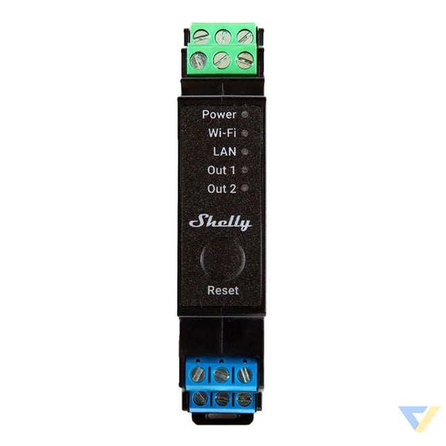 Shelly Pro 2PM DIN Rail 2 channel Relay WiFi/LAN (Power measurement) Smart controllers
