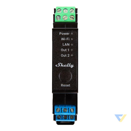 Shelly Pro 2PM DIN Rail 2 channel Relay WiFi/LAN (Power measurement) Smart controllers