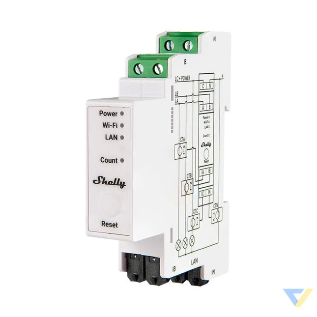 Shelly PRO 3EM 120A 2 Phase Energy Meter WiFi/Bluetooth Sensors