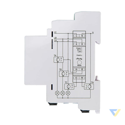 Shelly PRO 3EM 120A 2 Phase Energy Meter WiFi/Bluetooth Sensors