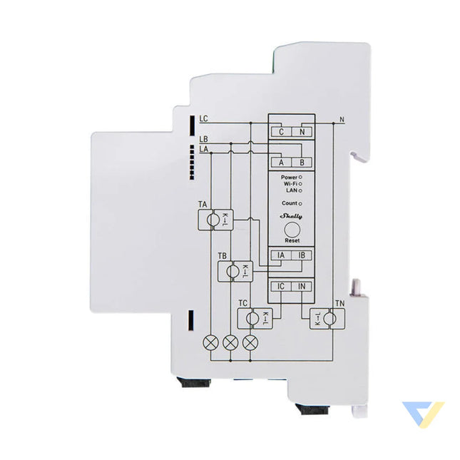 Shelly PRO 3EM 120A 2 Phase Energy Meter WiFi/Bluetooth Sensors