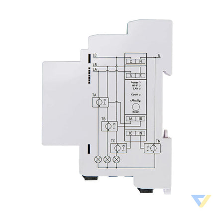 Shelly PRO 3EM 120A 2 Phase Energy Meter WiFi/Bluetooth Sensors