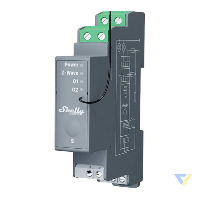 Shelly Qubino Pro 2 DIN rail Relay 2 channel Z Wave Smart controllers