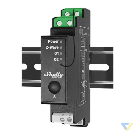 Shelly Qubino Pro 2PM DIN rail Relay 2 channel Z Wave (Power measurement) Smart controllers