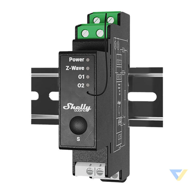 Shelly Qubino Pro 2PM DIN rail Relay 2 channel Z Wave (Power measurement) Smart controllers