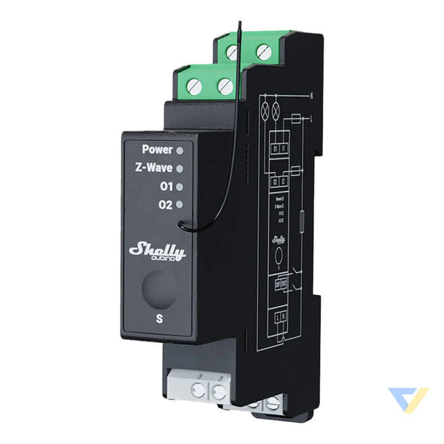 Shelly Qubino Pro 2PM DIN rail Relay 2 channel Z Wave (Power measurement) Smart controllers