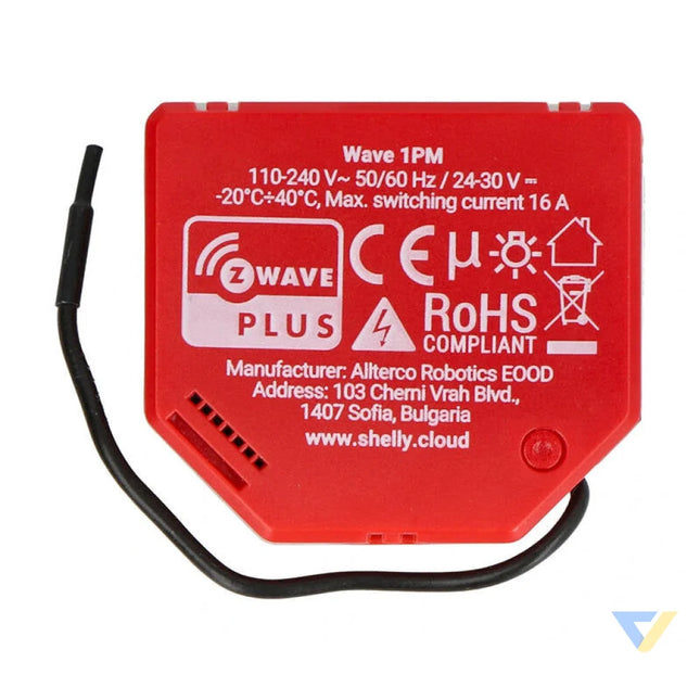 Shelly Qubino Wave1PM Controller 1 channel Z Wave (Power measurement) Smart controllers
