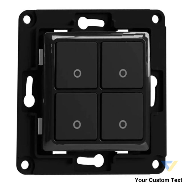 Shelly wall switch 4 button (black) Switches