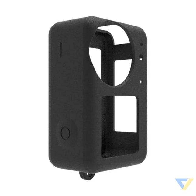 Silicone Puluz case for DJI Osmo Action 3 / 4 / 5 Pro with lens cover (black) For sports cameras
