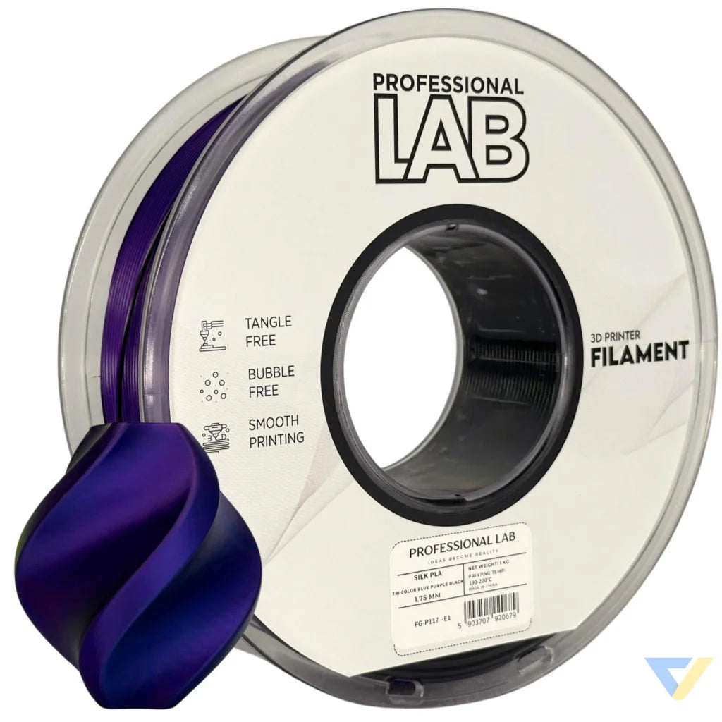 Silk PLA provides a smooth, glossy, silk-like finish. It's aesthetically appealing and perfect for decorative models or display prints.