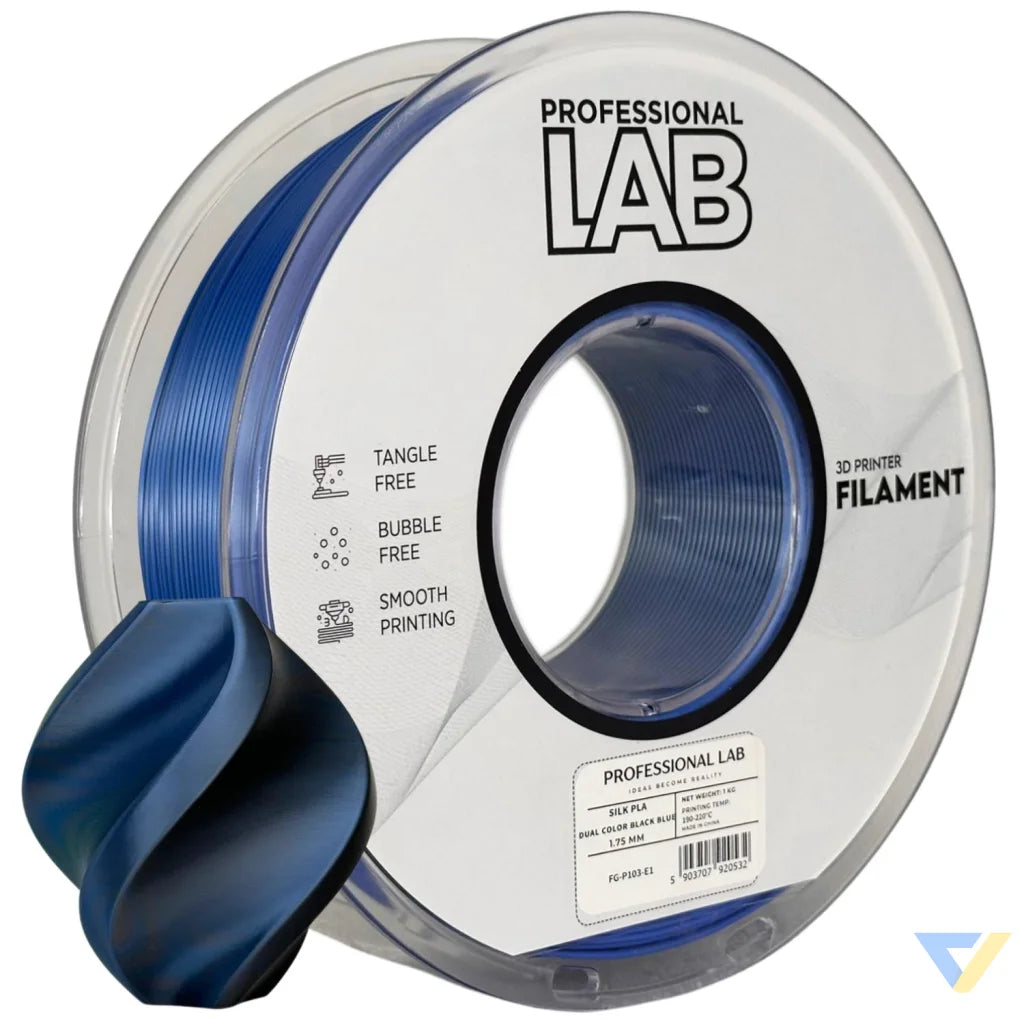 Silk PLA provides a smooth, glossy, silk-like finish. It's aesthetically appealing and perfect for decorative models or display prints.