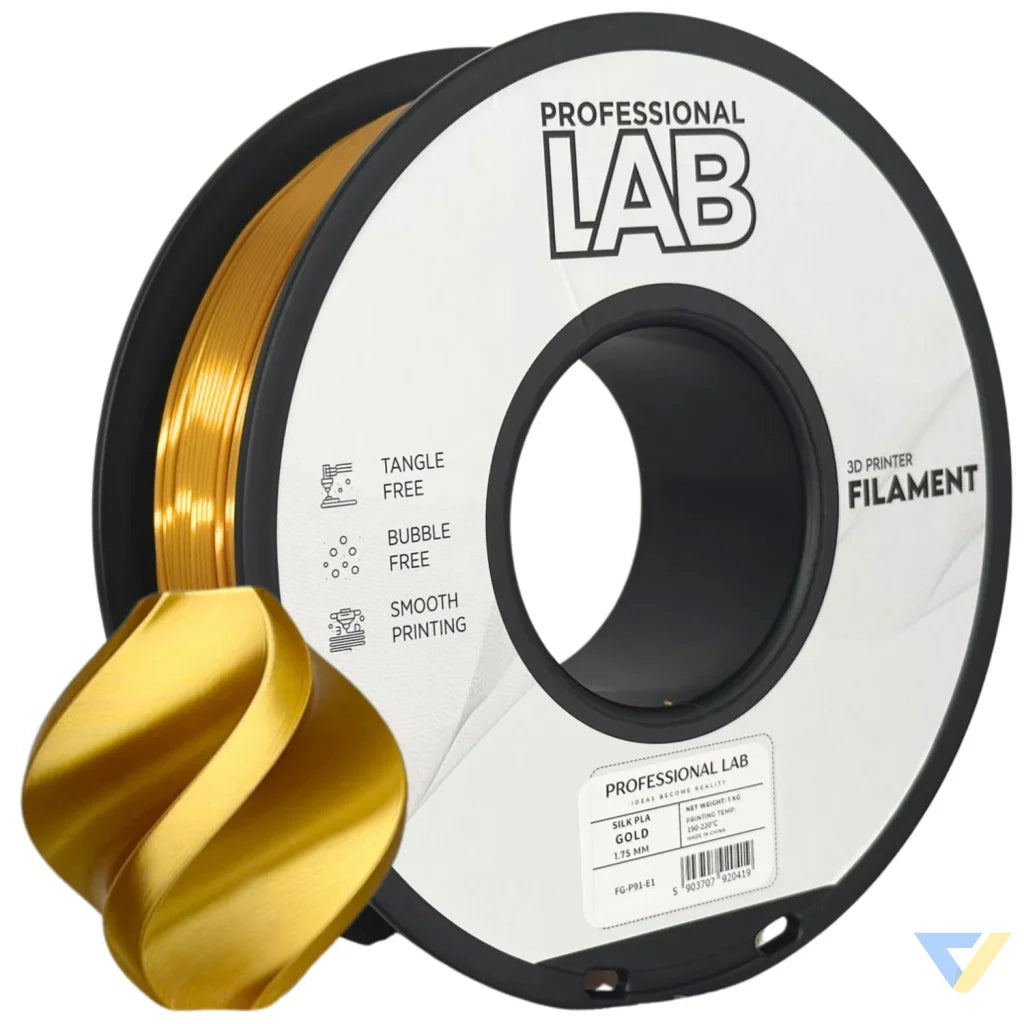 Silk PLA provides a smooth, glossy, silk-like finish. It's aesthetically appealing and perfect for decorative models or display prints.