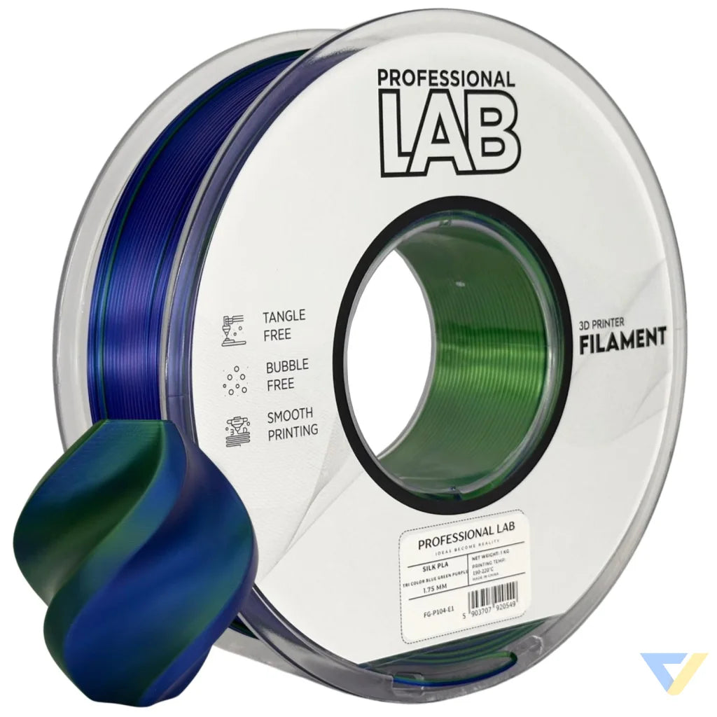 Silk PLA provides a smooth, glossy, silk-like finish. It's aesthetically appealing and perfect for decorative models or display prints.