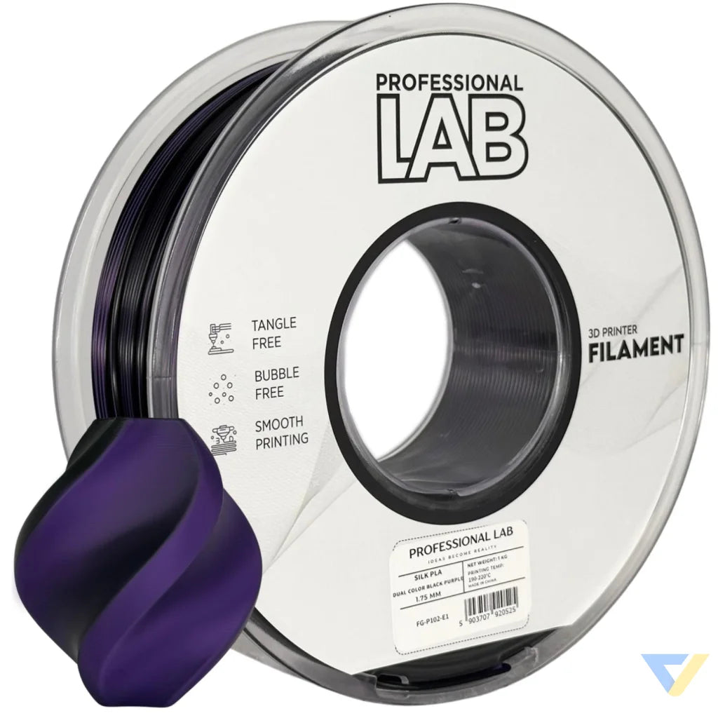 Silk PLA provides a smooth, glossy, silk-like finish. It's aesthetically appealing and perfect for decorative models or display prints.