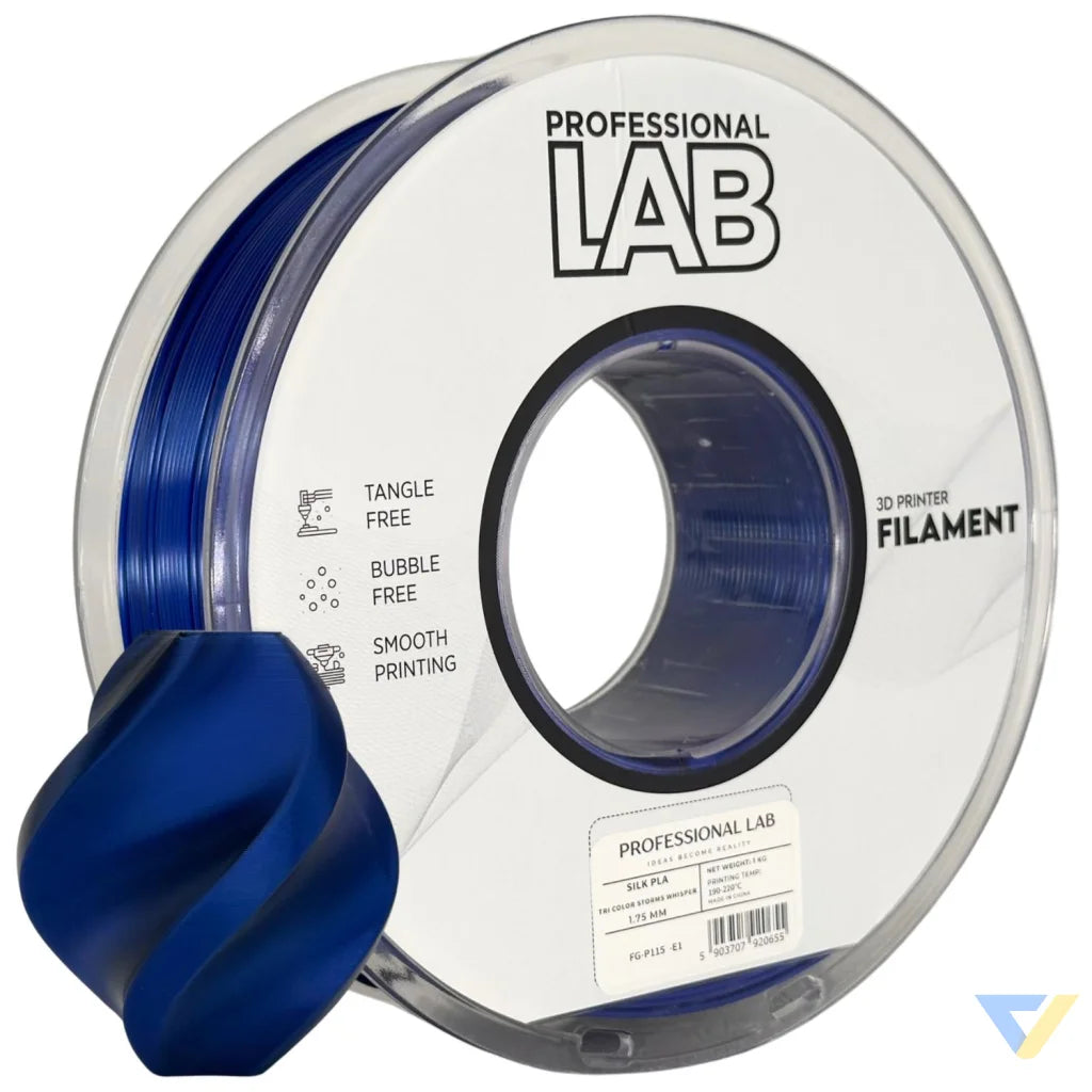 Silk PLA provides a smooth, glossy, silk-like finish. It's aesthetically appealing and perfect for decorative models or display prints.