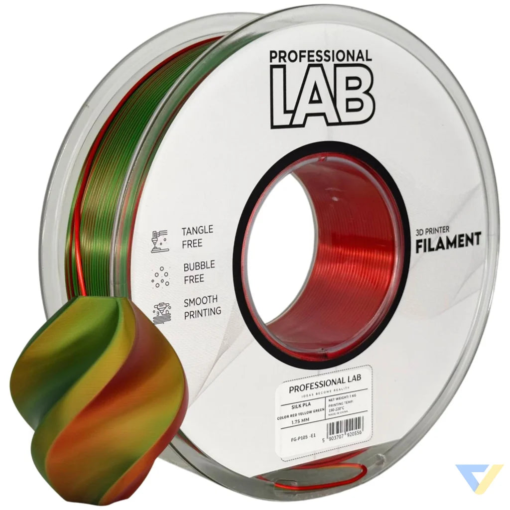 Silk PLA provides a smooth, glossy, silk-like finish. It's aesthetically appealing and perfect for decorative models or display prints.