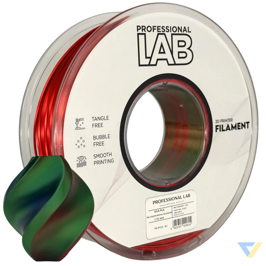 Silk PLA provides a smooth, glossy, silk-like finish. It's aesthetically appealing and perfect for decorative models or display prints.