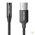 Single port USB external sound card Vention Gome 1m (black) External sound cards