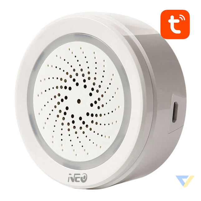 Smart Alarm Siren NEO NAS AB02WT with Humidity Temperature Sensor WiFi TUYA Access control