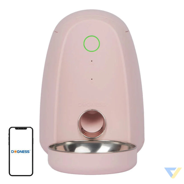 Smart food dispenser with plastic bowl WIFI mini Dogness (pink)) Bowls
