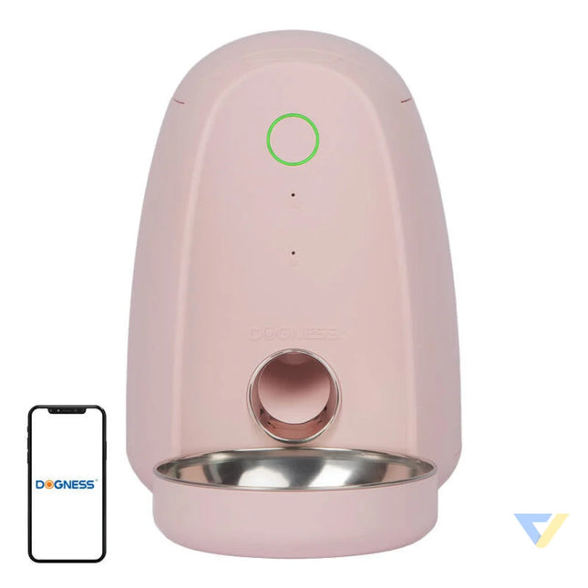 Smart food dispenser with plastic bowl WIFI mini Dogness (pink)) Bowls