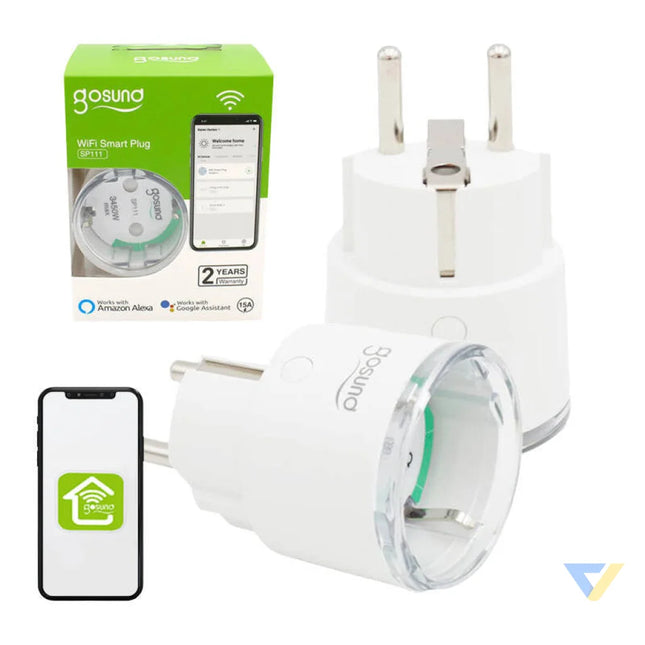 Smart plug WiFi Gosund SP111 3680W 16A Tuya 2 pack Power plugs
