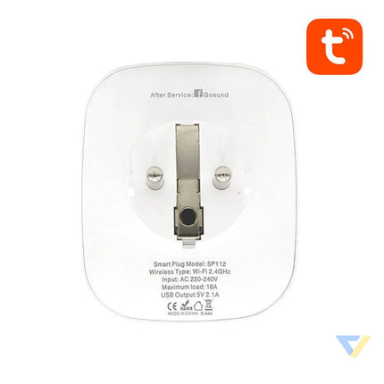 Smart plug WiFi Gosund SP112 2xUSB 16A Tuya Power plugs