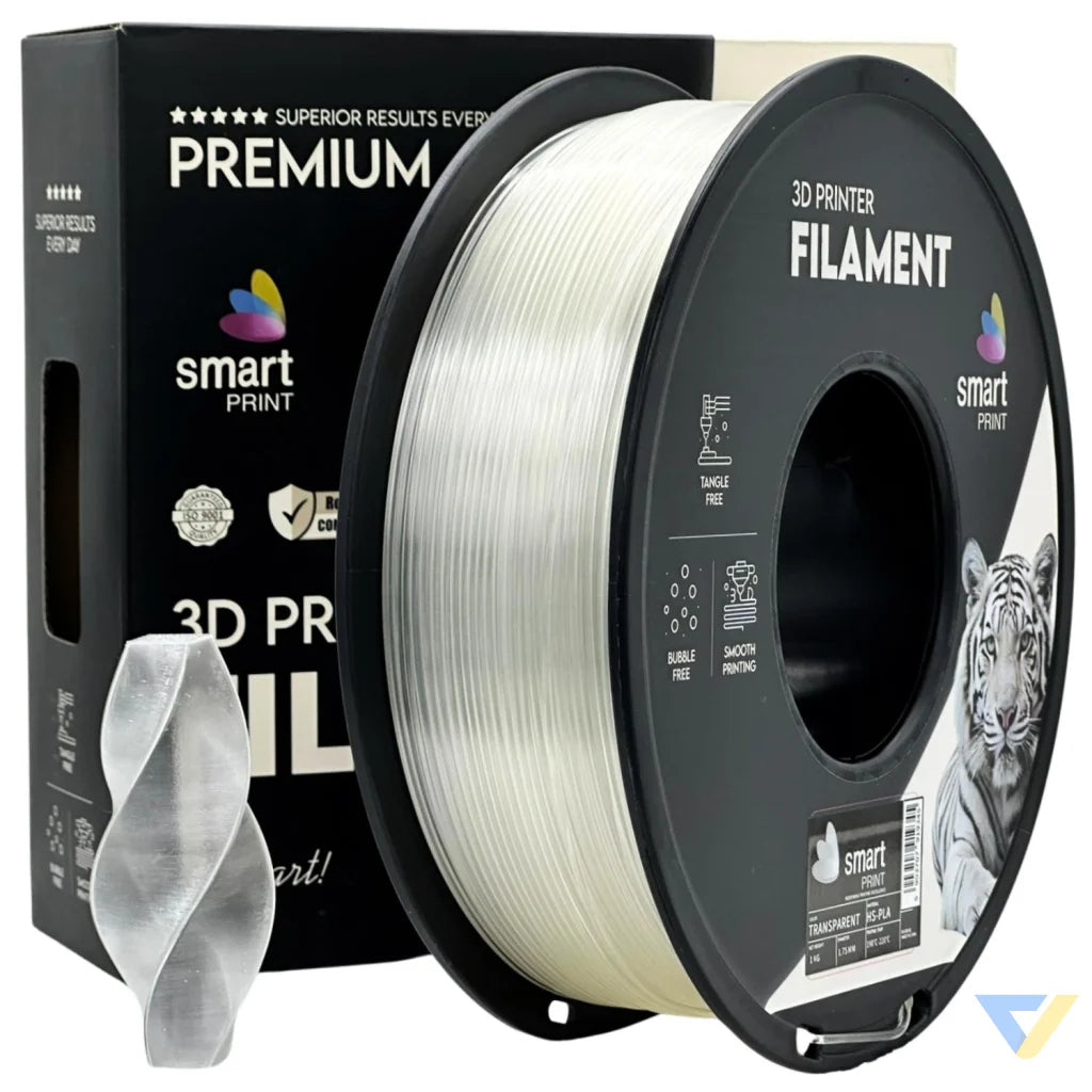 Smart Print HS-PLA is tuned for high-speed printing without sacrificing quality. Special inhibitors boost strength and color. Perfect for fast prototyping and cutting print times.